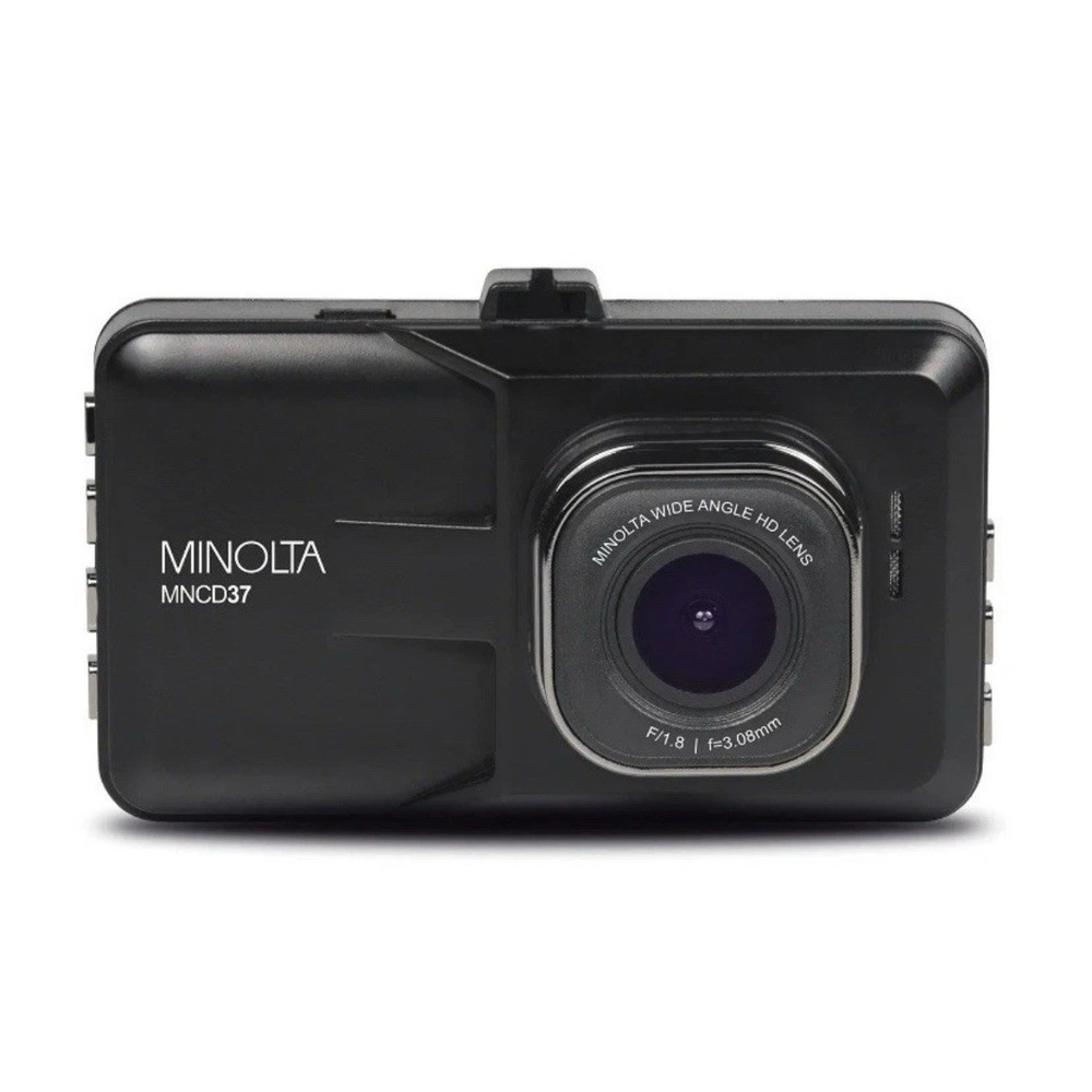 Minolta MNCD37-BL 1080p Full HD Dash Camera 3-Inch QVGA LCD Screen Black NIB